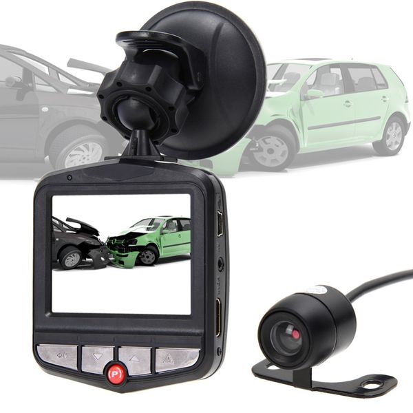 

mini car dvr 2.4" full hd 1080p gt300 mini car dvr dual camera lens video registrator camera dash cam night vision detector