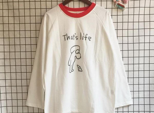 Acheter Tenue De Printemps Et Dautomne 2018 Nouvelle Tendance Du Dessin Animé Japonais Joker Imprimé Lettres T Shirt De 3016 Du Elude Dhgatecom