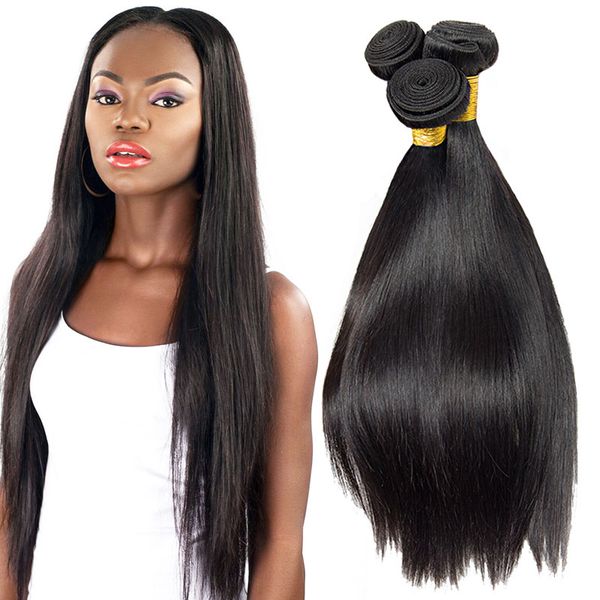4 Bundles Straight Hair Weaves Brazilian Human Virgin Hair