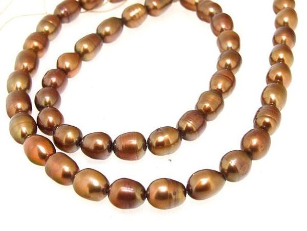 

new arriver rice freshwater pearl cultured pearl loose beads coffee color 6-7mm real pearl jewellery,one full strand 14.5inches, White