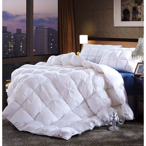 

1pcs 95% white down winter quilt/comforter/duvet 100% cotton cover twin full queen king size