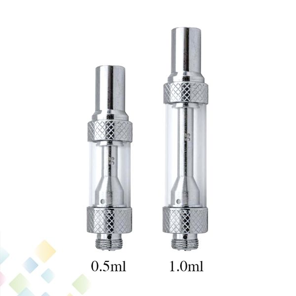 

Mjtech 5S A2 Tank Glass Cartridge Vaporizer O Pen 510 Thread Cartridges Ceramic Coil Big Hole for Thick Oil Atomizer DHL Free