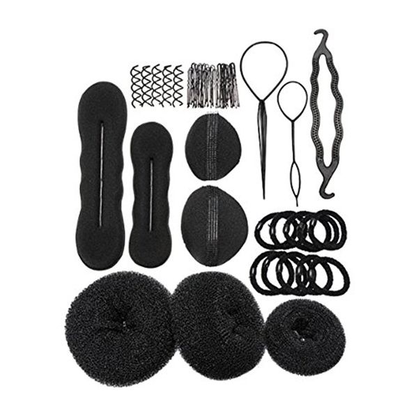 

hairknots manufacturers roller pigtail twist rubber bands pens hair design head weartools buns braiders curling hair rope, Brown