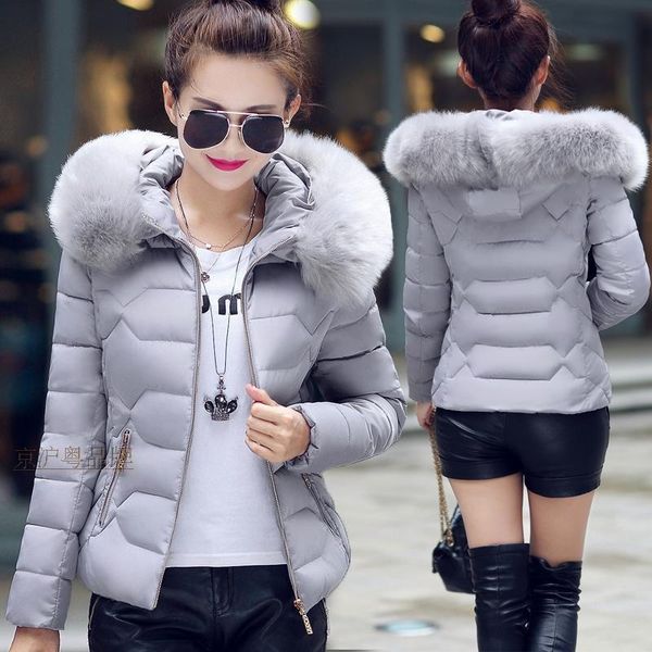 

2017 new winter fashion hooded large thick warm cotton wool collar, Tan;black