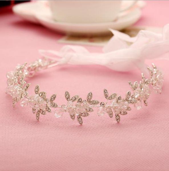 

bridal accessories with delicate handmade romantic flower hoops, Silver