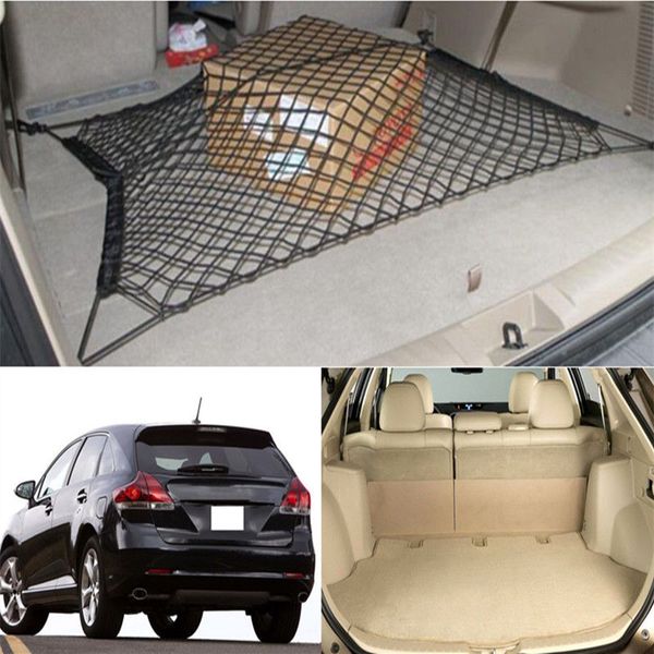 Für Toyota Venza Auto Auto Fahrzeug Schwarz Hinten Trunk Cargo Gepäck Organizer Lagerung Nylon Plain Vertikale Sitz Net