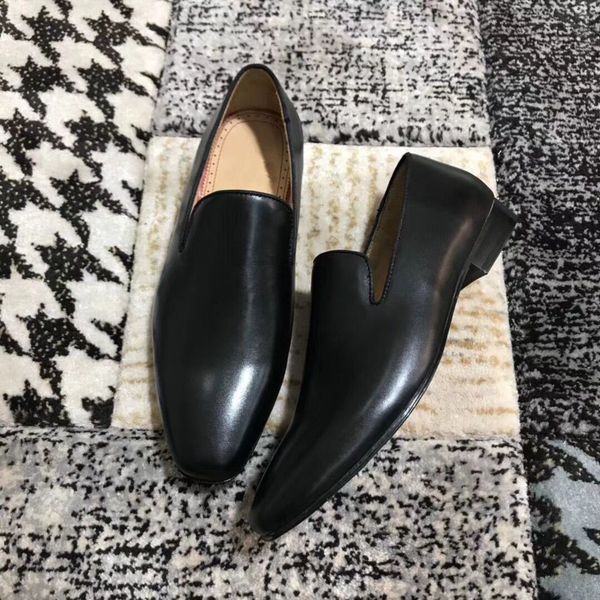 

элегантные черные лоферы из натуральной кожи одуванчик с красной подошвой джентльмен оксфорд прогулки квартиры роскошный дизайнер вечернее д, Black