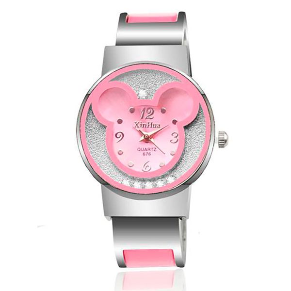 

women watch bracelet watches women dress analog girl cute rolling rhinestone wristwatches 2018 ladies casual quartz watch, Slivery;brown