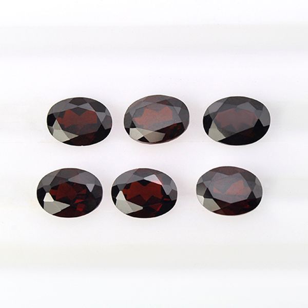 

50pcs/lot machine cut facet oval shape 4*3-7*5mm loose gemstone chinese natural garnet stone for jewelry making, Black