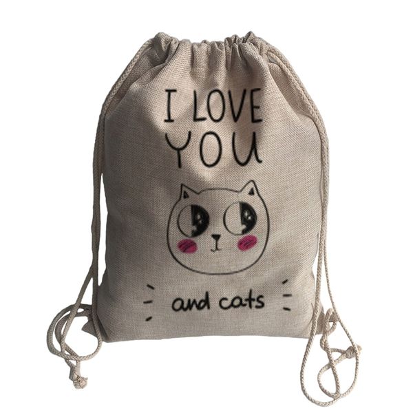 

new linen drawstring shopping beach outdoor sport travel backpack bags
