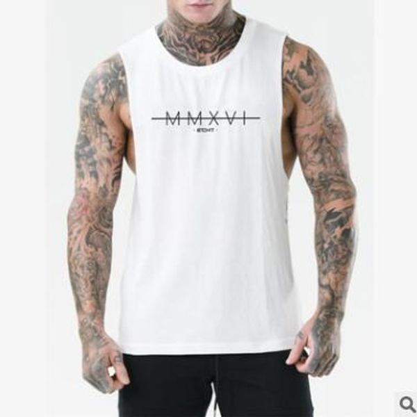 

new tank men undershirt brand mens vest casual clothing singlets sleeveless 2019 summer, Gray