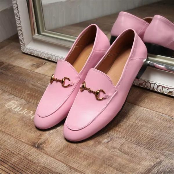 

selling 2017 women genuine leather fashion loafers luxury mules shoes moccasins shoes horsebit flat casual shoes f01, Black