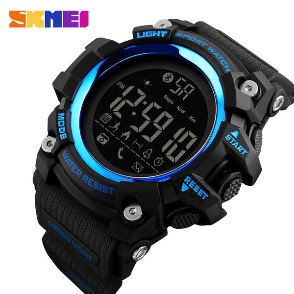 

skmei men smart sports watch pedometer calorie chronograph fashion outdoor sports watch 50 meter waterproof digital, Slivery;brown