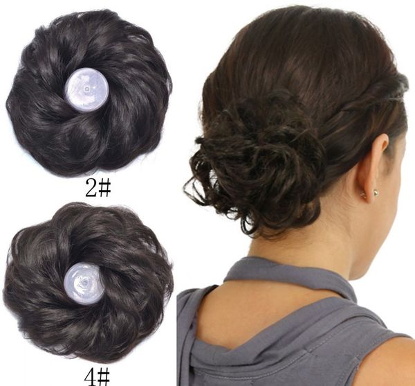 Sara Lady Women Messy Fluffy Hair Chignon Bun Hair Bag Loop Hair