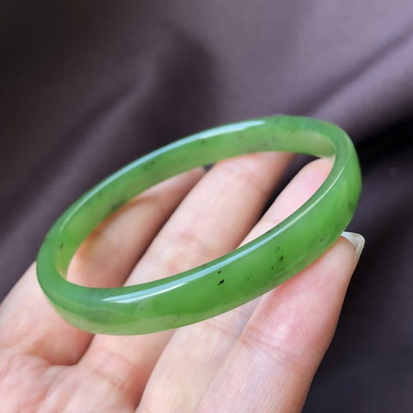 

h29#russian jasper bracelet russian apple green thin jade bracelet, Golden;silver