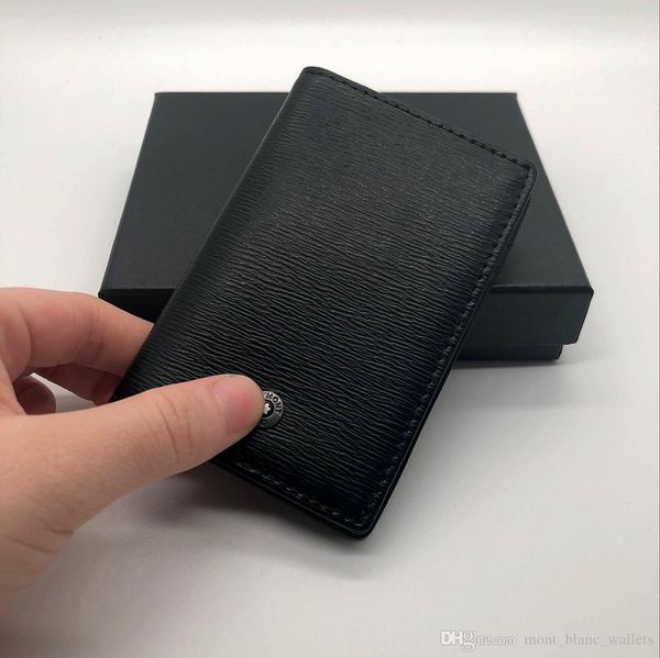 

luxury mb men's credit card holder leather mt, purse holder fashion card case latest upscale gift box card holder wallets, Red;black