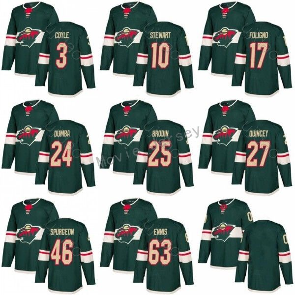 

2017 2018 New Style Anaheim Ducks Jerseys Ice 46 Jared Spurgeon 3 Charlie Coyle 24 Matt Dumba 10 Chris Stewart Jersey Make Custom Green