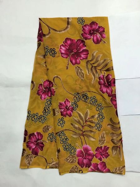 

5yards/pc beautiful yellow chiffon silk lace african smooth big flower silk fabric with rhinestone and beads for dress js39-3, Black;white