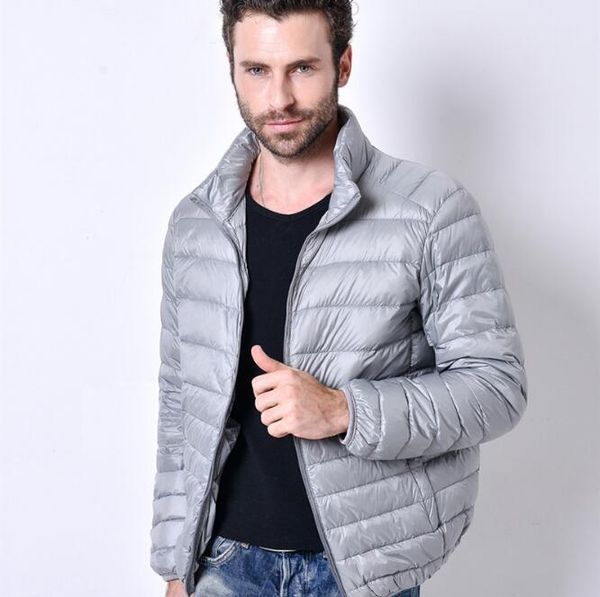 

Pure Color Youth Mens Long-sleeved Down Coats Multi-color Choice Autumn and Winter Light Warm Down Jacket Men