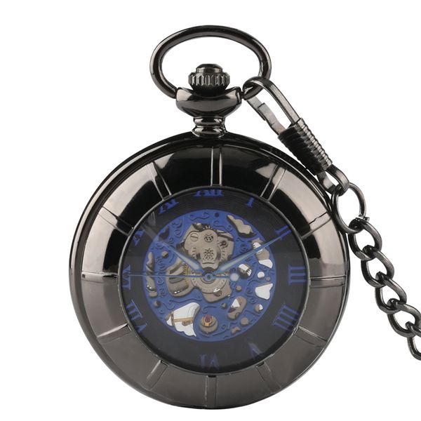 

reloj de bolsillo roman number dial mechanical pocket watch vintage with necklace chain classic gifts for men women clock, Slivery;golden
