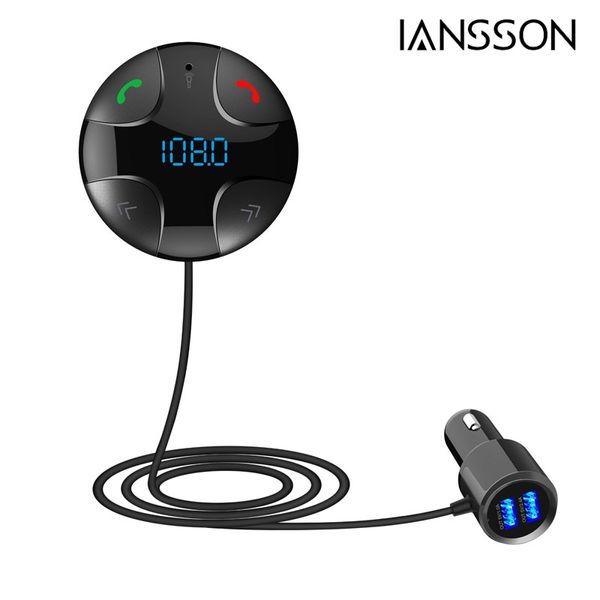 

bc29b bluetooth car kit handsfm transmitter a2dp wireless car mp3 player support tf card music play dual usb charger