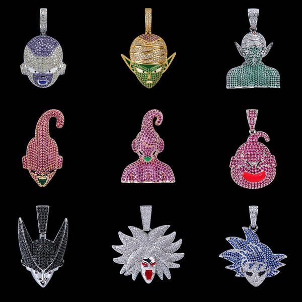 

Дракон мяч подвески хип-хоп ювелирные изделия для мужчин Bling CZ 18K позолоченный Буу