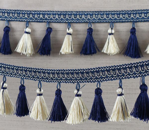 2019 12meter Double Color Tassel Pendant Hanging Lace Trim Ribbon