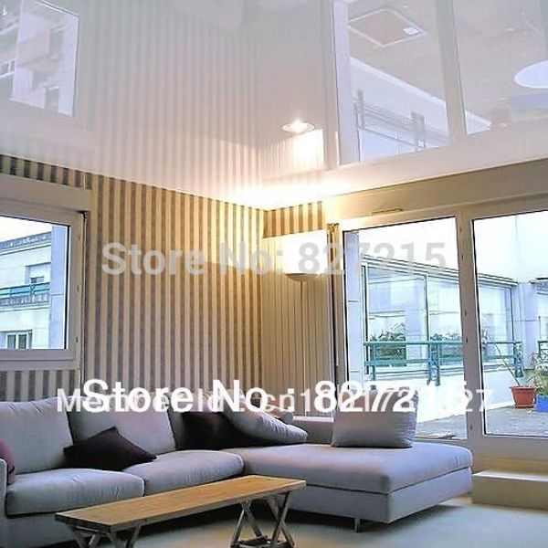 

indoor roofing material # 2011 1.5/1.8/3.2 meters width glossy stretch ceiling film or ceiling tiles small order