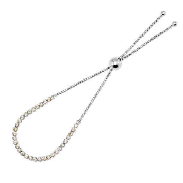 

100% 925 sterling silver jewelry sparkling strand bracelets with golden cubic zirconia ing, Black