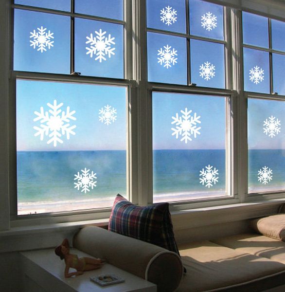 

snowflake wall stickers for girl room decorative new windows wall paste white snowflakes room decorative