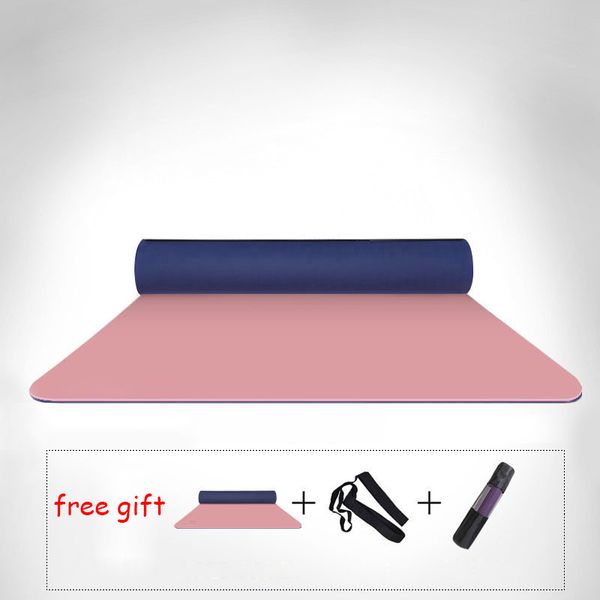 

183*61*0.6cm no-slip yoga mat 6mm tpe sport yoga mat for fitness pilates gymnastics colchonete pad with bag strap