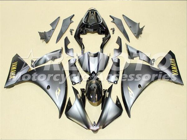 3 brindes completa completa para yamaha yzf 1000-yzf-r1-12-13-14 yzf-r1-2012-2013-2014 motocicleta kit carenagem completa preto fosco s4