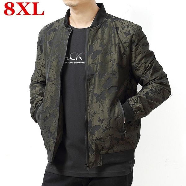 

big plus size 8xl 7xl 6xl new bomber jacket men pilot with patches green thin pilot bomber jacket men wind breaker, Black;brown