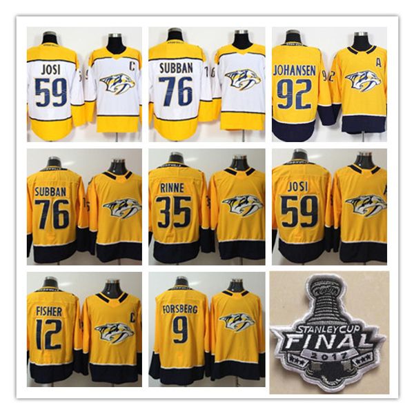 

2018 35 pekka rinne хоккей джерси 76 p. k. subban 59 josi 92 johansen 12 майк фишер 9 филип форсберг нэшвилл хищники s-3xl, Black;red