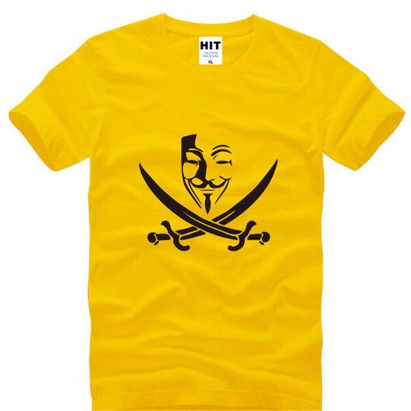 

summer style short sleeve o-neck cotton men's t-shirt fashion v for vendetta movie printed t shirts men tee shirt homme big size, White;black