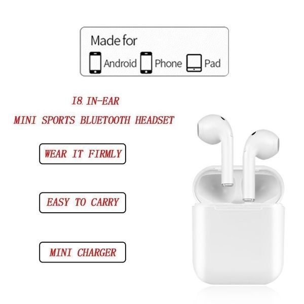 

i8 TWS мини беспроводные наушники бинауральные Bluetooth 4.1 наушники стерео гарнитура