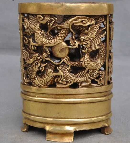Acheter Marque Chine Laiton Cuivre Feng Shui Dragon Jouer Perle