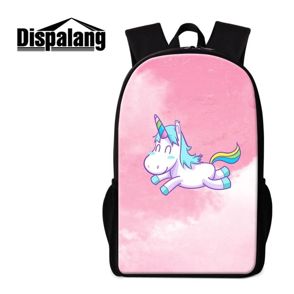 

dispalang cute school bag for girls cartoon designer backpack children's outdoors bookbag unicorn print s kids rucksack