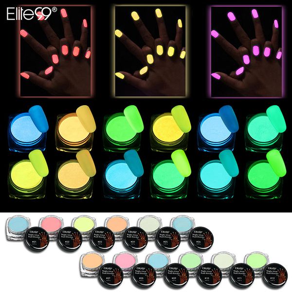 

elite99 1g luminous pigment fluorescent powder nail glitter glow in the dark glitter phosphor nail art dust effect powder, Silver;gold