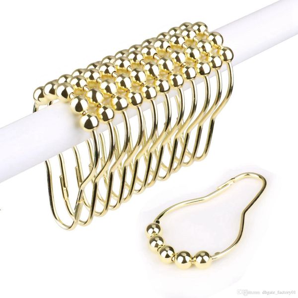 2019 Gold Silver Rustproof Stainless Steel Shower Curtain Rings Hooks For Bathroom Rod From Honestar Ltd 0 19 Dhgate Com