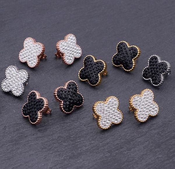 

Wholesale Resources Earring with four leaf clover and crystal noble delicate and beautiful for women wedding engagement free shipping