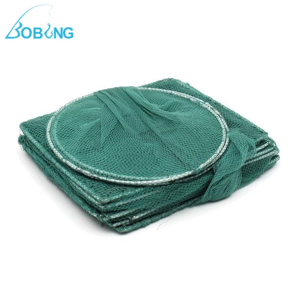 

bobing 3.2m protable foldable fishing net with plummet pot cage crab fish crayfish lobster catcher fishing tackle square circle