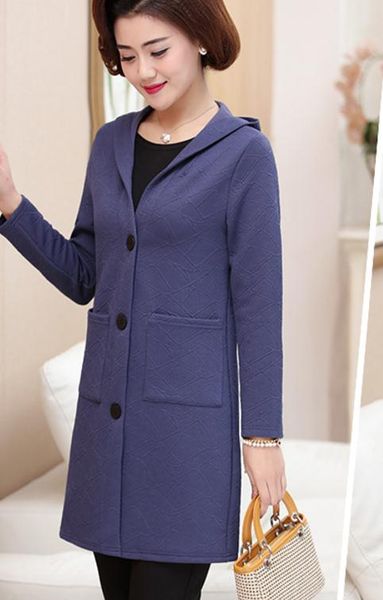 

mother's spring coat windbreak 2018 new women's arder coat, Tan;black