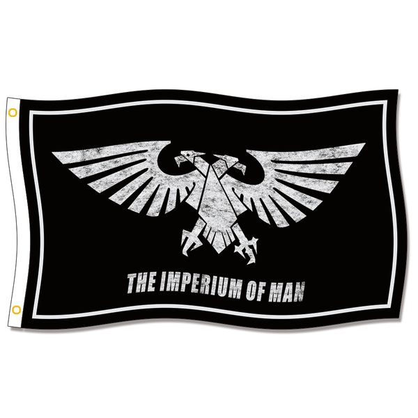 

хороший флаг] империум человека флаги 3x5ft 150x90cm 100% полиэстер, холст голова с металлической втулкой,использованный внутри помещения и