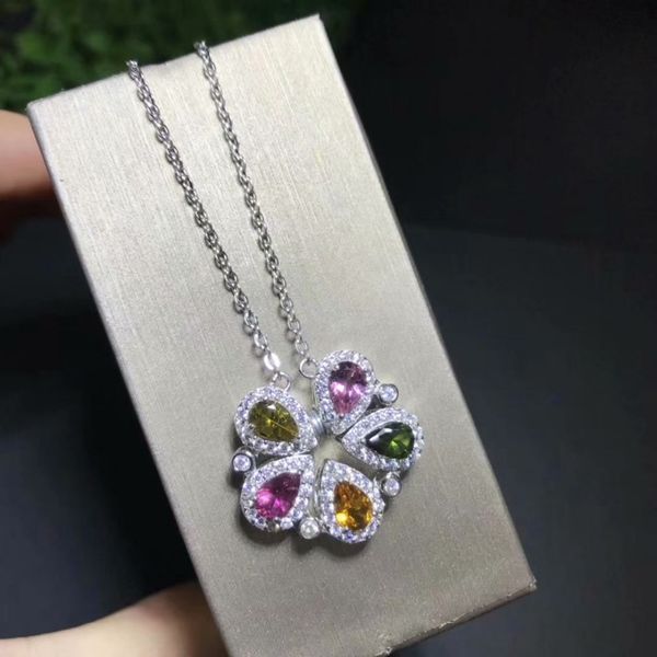 

925 pure silver inlaid natural seal necklace dual use style luxury fashion fashion style package