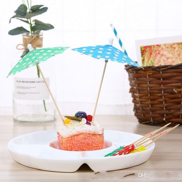 

party sticks paper parasol umbrella children wedding cocktail drinks paper floral prod decorate disposable 0 07cy dd