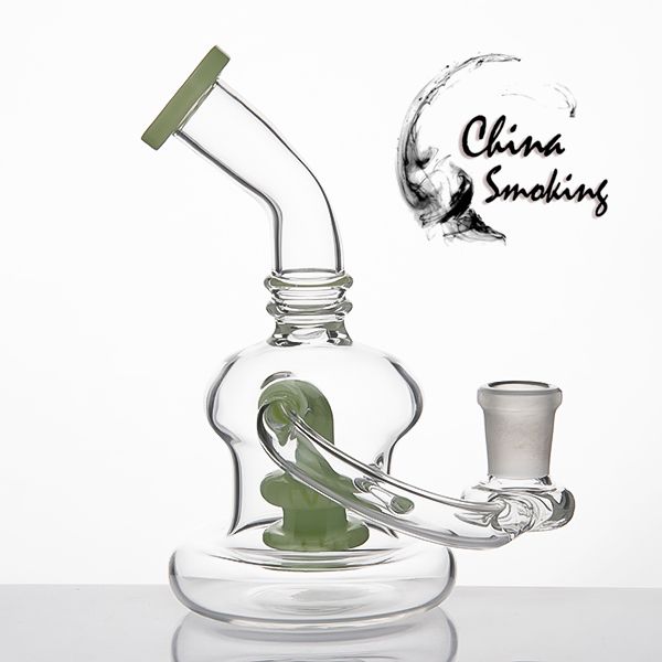 Vidro Banger Hanger Water Pipe 5.7 Polegada Com 14 Feminino Conjuntos De Vidro Bongos Rigs Petróleo Cores Ricas