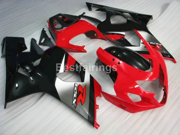 

7gifts fairing kit for suzuki gsxr600 gsxr750 2004 2005 black red silver gsxr 600 750 k4 k5 fairings gh78