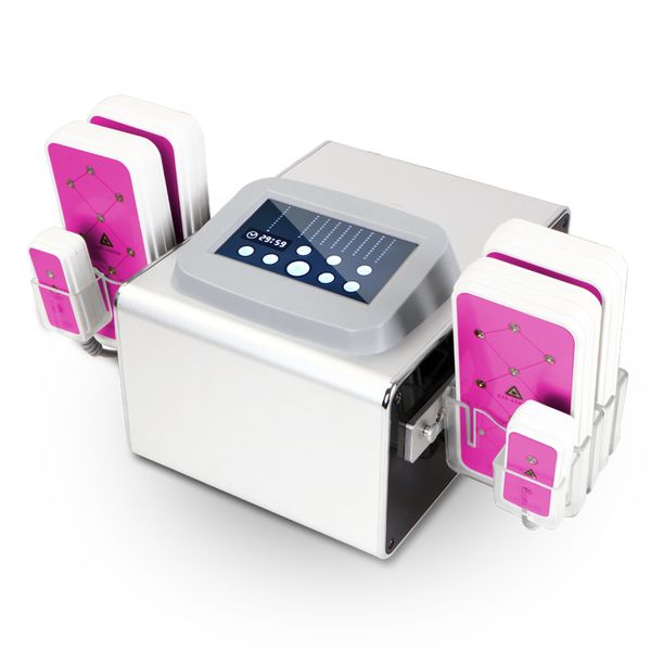 

new 635 ~650nm lipo laser slimming 5mw lipo laser 6 pads weight loss body shaping spa salon beauty machine