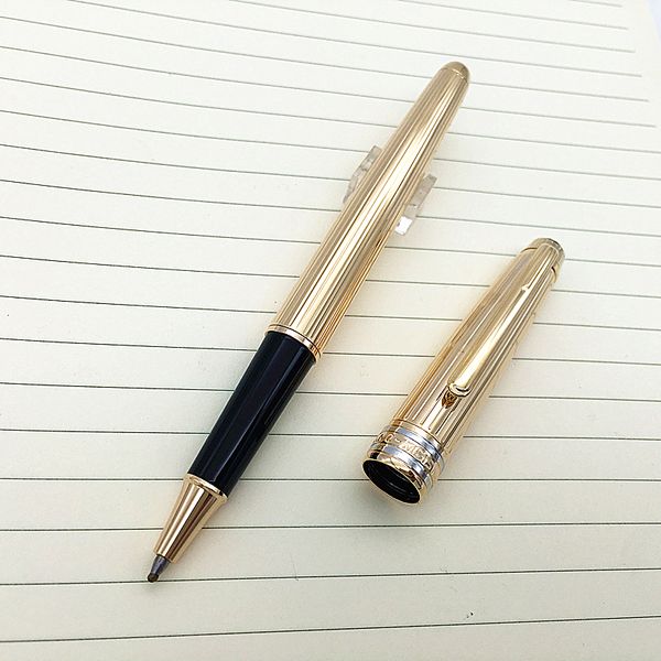 

luxury 163 pen monte golden lines metal Ballpoint/Rollerball/Fountain pen ag925 office & school supplies for student gift top